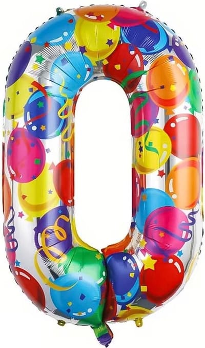 Cijfer Ballonnen Ballon Cijfer 0 Verjaardag Versiering Feest Helium Ballonnen Cijferballon Folieballon Kleur Xl Formaat