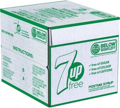 7-up Lemon lime free bag-in-box, doos 10 ltr