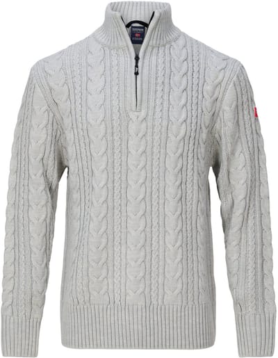 Nordberg Kol Sweater Half Zip - Heren - Grijs Melange - Maat M