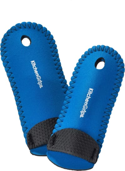 KitchenGrips - FLXAprene pannenlap - pannenhouder - neopreen - set 2 stuks - zwart/blauw