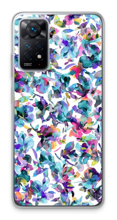 Case Company® - Hoesje geschikt voor Xiaomi Redmi Note 11 Pro hoesje - Hibiscus Flowers - Soft Cover Telefoonhoesje - Bescherming aan alle Kanten en Schermrand