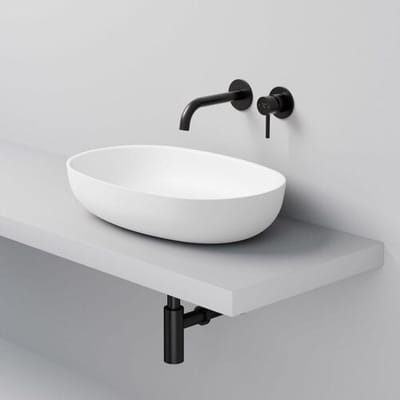 Steinberg series 440 top bowl oval Mineo Stone 60 x 40 cm 440 6116 W