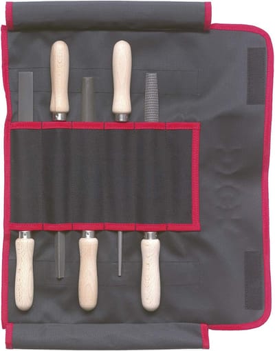 Vijl- en rasp set 5-delig 200 mm voor hout, staal en metaal