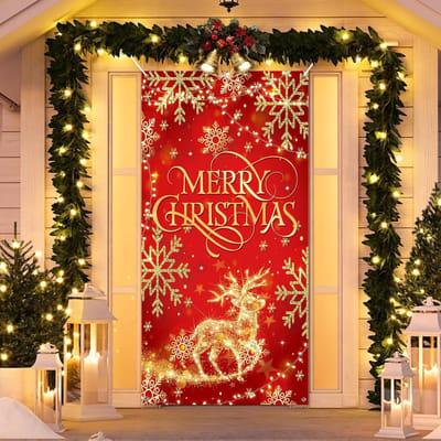 Kerstbanner 270 x 40 cm - Super lange kerstdecoratie - Met verschillende patronen - Perfect voor kerstfeesten - ShopVlot