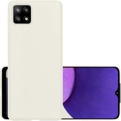Hoesje - Geschikt voor Samsung Galaxy M22 - Sterk & Shockproof - Hoes Cover - Siliconen Case - Wit