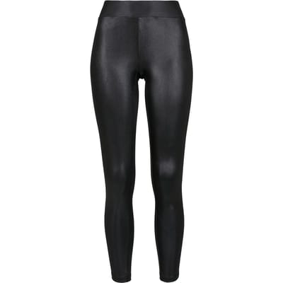 Urban Classics Imitation Leather Dames Legging - zwart - M