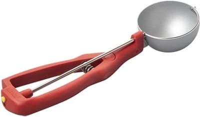 St鯿kel IJsportioneerlepel - �mm - 1/10Ltr - Rood