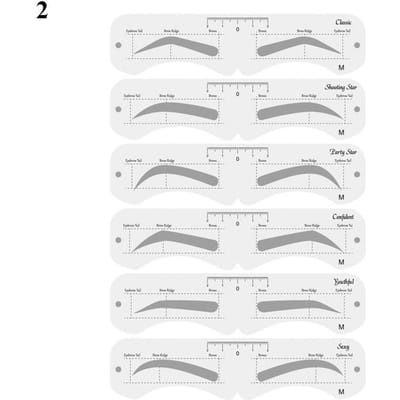 Herbruikbare Wenkbrauw Stencil Set Zachte Liniaal Wenkbrauw Definieerder Wenkbrauw Teken Gids Styling Vormgeving Verzorging Sjabloon Kaart Make-up Tools M