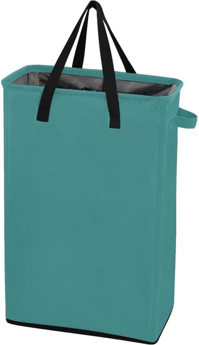 Hoge Wasbak - Kledingmand Mand - Kleding Opbergen - Opvouwbaar Ontwerp - 48L Capaciteit - Groen