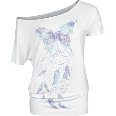 Full Volume by EMP T-shirt - Carried by Wings - S tot XL - voor Vrouwen - wit