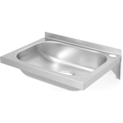 HENDI Roestvrijstalen spoelbak – wandmontage – 400x290x145 mm – kraan- en afvoergaten