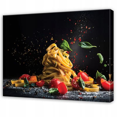 WALLARENA - Schilderij op Canvas 100x70 cm - Schilderijen - Canvas schilderij - Eten motif - Voor de slaapkamer van de salon - Op het doek