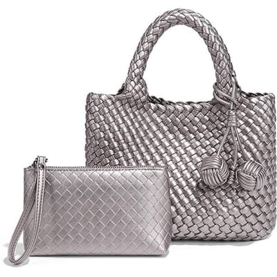 Niche Geweven Handtas voor Dames, Zacht Leer Casual Enkele Schouder Crossbody Tas, Modieuze Veelzijdige Kleine Handtas gray