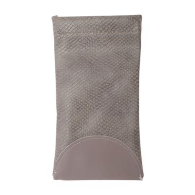 Dailygoods - Zachte Brillenkoker met Poetsdoek - Draagbare Grijze Koker voor Dames en Heren