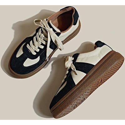 Schoenen Dames Lente Nieuw Dikke zool Kleurblok Studenten Alles-match Casual Sportschoenen Trend 40 black