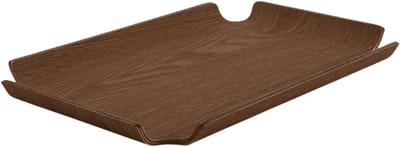 XLBoom Deck Tray 30x20cm Walnut – Houten serveer- en display tray – Verkrijgbaar in Oak | Walnut | Black – Design dienblad met antislip & stapelbaar
