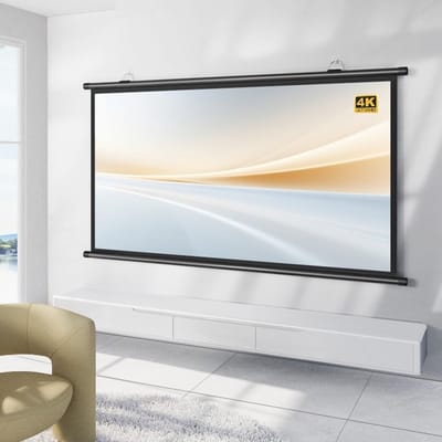 Projectiescherm Vouwbaar - Film Scherm - Thuisbioscoop Creëren - Glad Wit Glasvezel - 50 Inch 16:9 - Zwart
