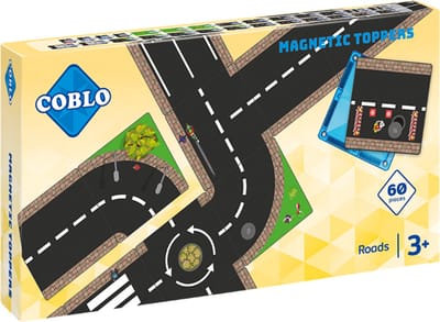Coblo – Magnetic Tiles Toppers – Wegen 60 stuks - Uitbreiding voor Magnetische tegels – Magnetisch speelgoed - Vanaf 3 jaar
