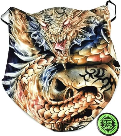 Design Biker sjaals - Biker-sjaal Draak met tribal schedel
