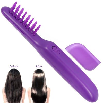Haarstylingkam – Gladmaakkam – Elektrische massagekam – Inclusief ontwarborstel – Multifunctioneel – Anti-klit – 27 x 6 x 4 cm – Model op batterijen