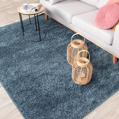 NATURL. Hoogpolig vloerkleed - Lofty Blauw - 230x330cm