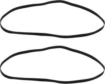2x Universele Platenspeler Riem Zwart Rubber - Geschikt voor Draaitafels - 190mm Lengte