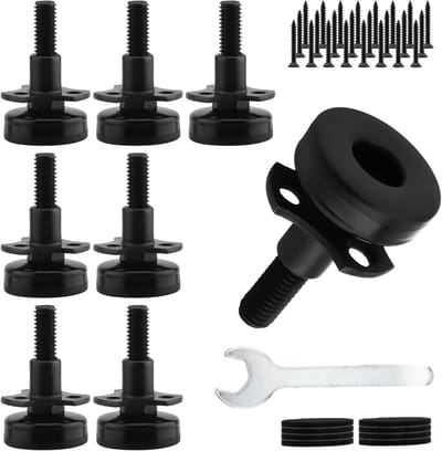 Meubel Levelers - T-Moeren Kit - Meubels Stabiliseren - Hoge Gewichtscapaciteit - 8 Stuks - Zwart