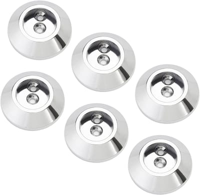 SOTECH 3 paar (6s) Kaststangsteun conisch verchroomd voor ronde kaststangen met Ø 25 mm Kaststangsteun