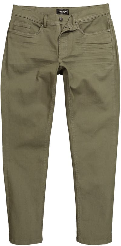 Men Plus - Heren - Gekleurde jeans Buikfit Regular Fit 5-pocket - Kaki - Maat 70