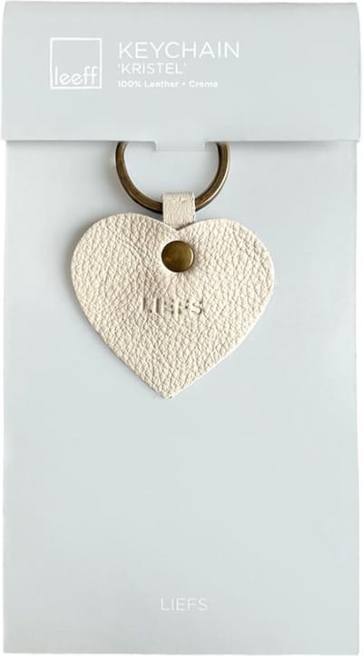LEEFF HART SLEUTELHANGER HELEN CREME - LIEFS
