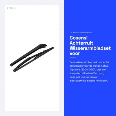 Dailygoods- Wisserarmbladset Soepel en Stil Wissen - Achterruit - Ruitenwisserarm - Ruitenwisserblad - Veiligheid - Perfecte Pasvorm - Ruitenwisser