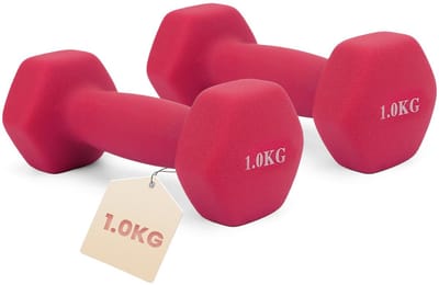 Unyqoos® Set van vinyl gecoate halters voor thuis- en fitnessoefeningen