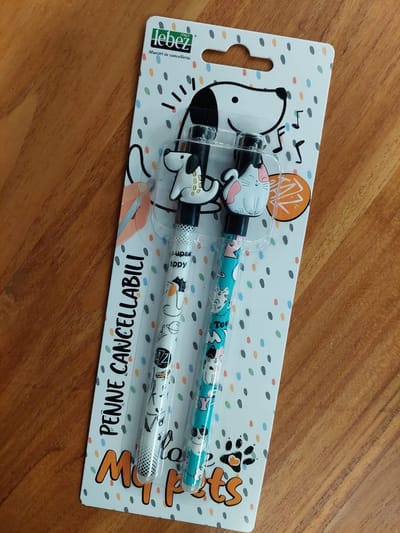 Floz Design uitgumbare balpen - uitwisbare pen - set van 2 - cadeau dat altijd in de smaak valt - schoencadeau - bestseller
