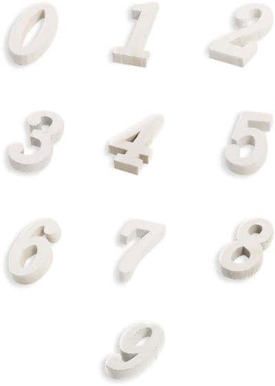 ARTYFETES - Houten cijfer naturel wit 5 cm voor bruiloft en verjaardag