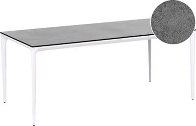 SOVARETO - Tuintafel - Wit/Donkergrijs - HPL/Aluminium