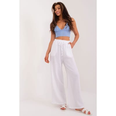 Soft Breeze Wide Pants - White / One Size