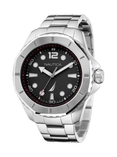 Nautica Koh May Bay Kwarts Analoog Horloge Zwart Case: 100% Stainless Steel | Bracelet: 100% Stainless Steel 48 NAPKMF205