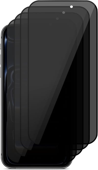 Privacy Screenprotector geschikt voor iPhone 17 Pro - 4x Volledig Dekkend Glas Screen Protector