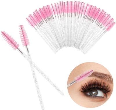 Dailygoody - Wimperborstels - Wegwerp - Kristallen - 50 stuks - Mascara Applicators - Oogmake-up Tools - Geschikt voor Beautysalons en Thuisgebruik