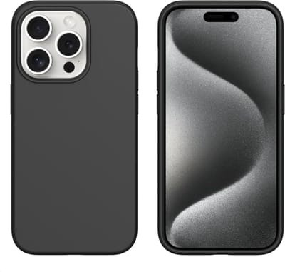 Hoesje geschikt voor iPhone 15 Pro Hoesje Zwart - Siliconen Case Cover geschikt voor iPhone 15 Pro - Zwart
