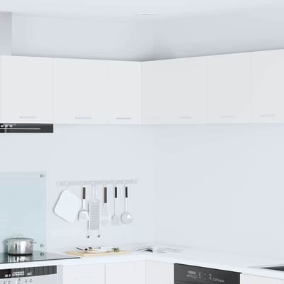 vidaXL - Hangkast - met - opslag - Wit - 57 - x - 57 - x - 40 - cm - Bewerkt - hout