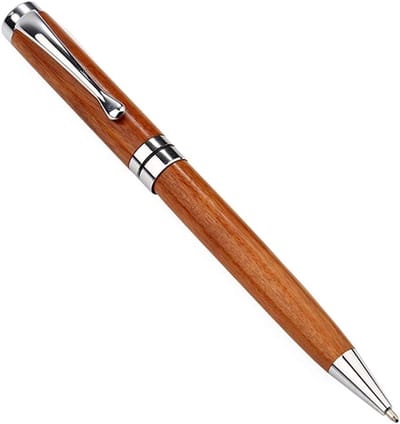 Stijlvolle Houten Balpen met Draai Mechanisme, Perfect voor Schrijven op School en Kantoor, Ideaal voor Zakelijk Gebruik en Cadeaus