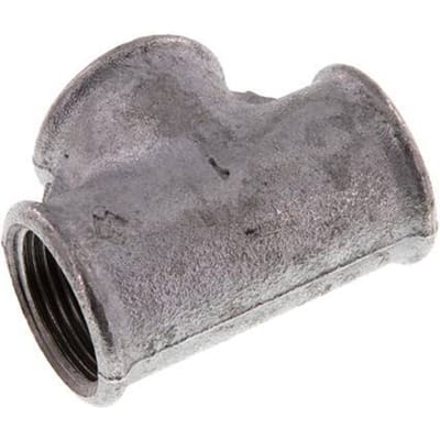 Rp 1'' Verzinkt Gietijzeren T-stuk 25 Bar [2 Stuks]