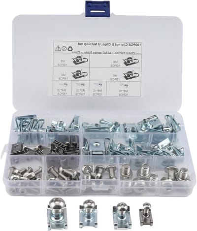 100 Stuks U Clip Set voor Interieurafwerking - Messing en Manganese Staal U-Nuts voor Motorréparatie en Bevestiging