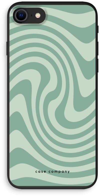 Case Company® - Hoesje geschikt voor iPhone 8 hoesje - Swirl Groen - Biologisch Afbreekbaar Telefoonhoesje - Bescherming alle Kanten en Schermrand