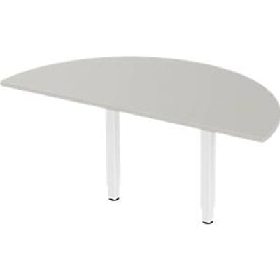 Schäfer Shop Select PLANOVA ERGOSTYLE aanbouwtafel, 1/2 cirkel, lichtgrijs/wit
