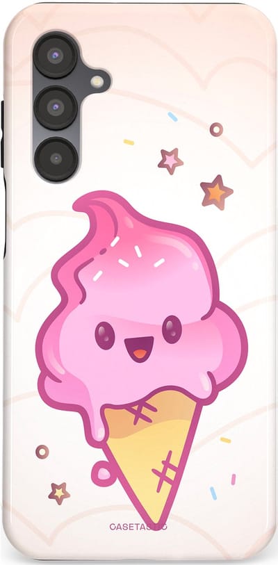 Casetastic Hoesje Geschikt voor Samsung A16 - Stijlvolle Beschermende Duo-layer Case - Roze Kawaii Dessert