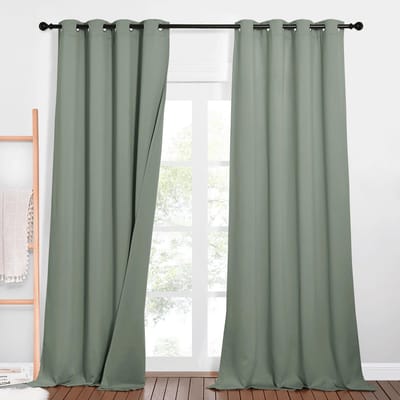 Dailygoods- Verduisteringsgordijn 240 x 132 cm - Set van 2 - Drie lagen - Oogjes - Thermogordijn - Geluidsisolatie - Gordijnen