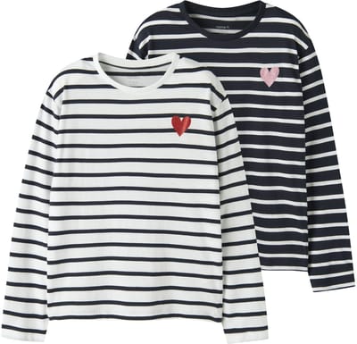 NAME IT - NKFTOVELINA 2P LS NREG TOP PB NOOS - Meisjes - Lange mouwen shirts