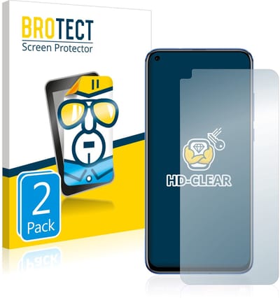 BROTECT - Screenprotector voor Honor View 20 - Folie Beschermfolie transparant 2 Stuks
